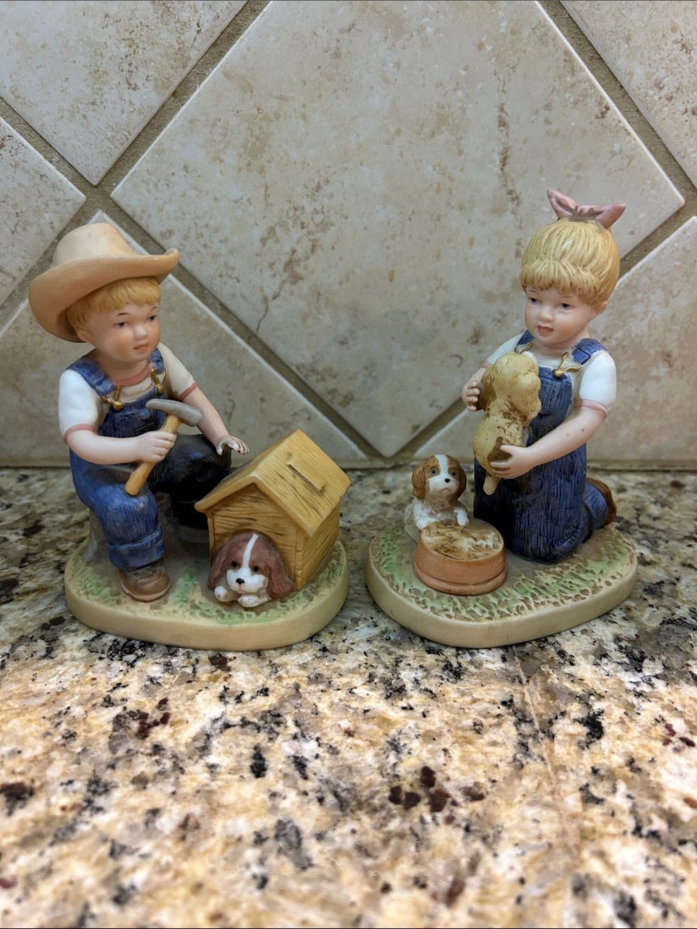 Homco Denim Days "Puppy Love" #1503